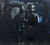 William Johnstone Obe, Black and Blue, oil on canvas