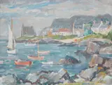 The Village, Iona by Adam Bruce Thomson Obe Rsa Prsw Hrsw, oil on canvas, sold May 2019