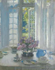 Patrick William Adam Rsa, The Breakfast Table, oil on canvas laid on board