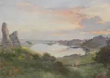 The River Tweed from the Ramparts by Frank Watson Wood, watercolour, offered May 2019