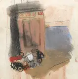Joan Eardley Rsa, Children with Pram, pastel