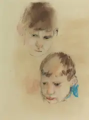 Joan Eardley Rsa, Johnny, pencil and pastel