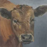 Karin Kneffel, Ohne Titel (Kuh), 1992, Öl auf Leinwand