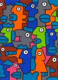 Thierry Noir, ICH HABE MOMENTAN UNHEIMLICH VIEL ZU TUN, 2011, Acryl auf Leinwand