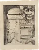 Martin Kippenberger, Untitled I, II, III, IV, V, 1991, 5 Blatt: Jeweils Kaltnadel auf Nepali-Papier