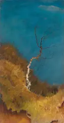 Franz Lenk, Sandgrube im Erzgebirge, 1925, Öl auf Leinwand. Doubliert