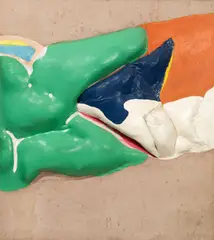 Heimrad Prem, Polsterbild, 1967, Öl, Lack und Leinwand auf Leinwand