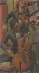 Heinrich Friedrich Steiauf, Musik, 1929, Öl auf Leinwand
