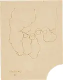 Eduardo Chillida, Sin título, 1985, Feder in Braun auf dünnem Papier