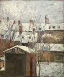 Christian Rohlfs, Dächer in Weimar im Winter