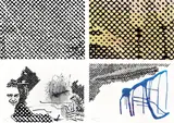 Sigmar Polke, Experiment I, II, III, IV, 1999, 4 Farbserigrafien auf Schoellershammer-Karton