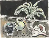 Karl Schmidt-Rottluff, Stilleben mit Muschel