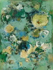 Jl 1 by Rolf Cavael, 1969, Öl auf Leinwand, sold Nov 2019