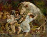 Magnus Zeller, Stier, 1935, Öl auf Leinwand