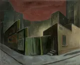 Walter Schulz-Matan, Straßenecke in Paris/„Coin de Rue, 1927, Öl auf Leinwand