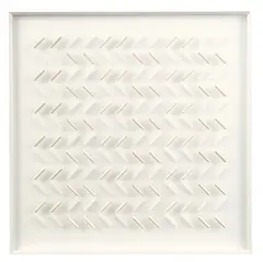 Klaus Staudt, Begrenzt, grenzenlos, 2000, Holz, Acrylfarbe, Acrylglas im Künstlerrahmen aus Holz