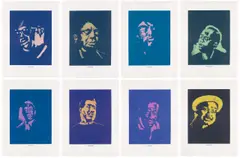 Blues Men by Thomas Schütte, 2019, 8 Hochdrucke mit Strichätzung auf Velin, in originaler Mappe, sold Jun 2021