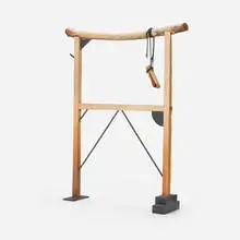 Gere Kavanaugh, Coat/blanket rack, wood, steel, bamboo