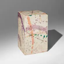 Occasional table by Peter Shire, glazed stoneware, sold Nov 2024