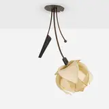 Gere Kavanaugh, Hanging light with shade, enameled steel, nylon, gauze
