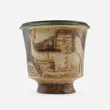 Marguerite Wildenhain, Vase with figure, c. 1955, glazed stoneware