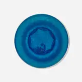 Glen Lukens, Plate, c. 1940, Egyptian blue crackle-glazed earthenware