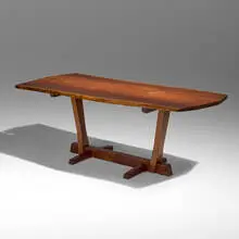 George Nakashima, Conoid dining table, 1967, American black walnut, rosewood