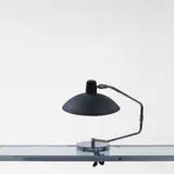 Clay Mitchie, lamp, 1956, chrome steel, enameled metal