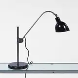 Christian Dell, lamp, 1930s, chrome-plated and enameled steel
