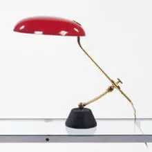 Swiss, lamp, brass, steel, enameled metal