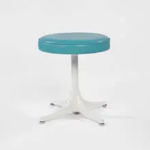 George Nelson, stool, 1955, enameled steel, vinyl