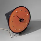George Nelson, Cone table clock, model 2218, c. 1954, lacquered metal and wood