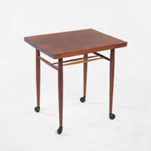 typewriter stand by George Nakashima, 1965, walnut, hickory, sold Jun 2001