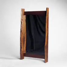 mirror by George Nakashima, 1960s, walnut, East Indian laurel, sold Jun 2001