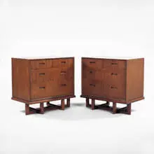 Frank Lloyd Wright, cabinets, 1950s, wood