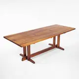 Frenchman's Cove II table by George Nakashima, 1965, walnut, rosewood, sold Jun 2001