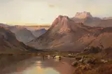 Rba Alfred de Bréanski, Sunset near Callander, oil on canvas