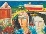 The Boathouse (1998) by John Bellany C.B.E., R.A., H.R.S.A., L.L.D., oil on canvas, sold May 2019