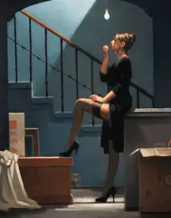 Jack Vettriano Obe Hon Lld, Dancer for Money, oil on canvasboard