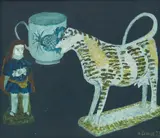 Cow Still lIfe II by Victoria Crowe Obe Rsa Rsw, oil on board, sold May 2019
