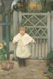 The Young Gatekeeper by Robert Gemmell Hutchison Rsa Rba Roi Rsw, oil on canvas, sold May 2019