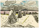 Kornpuppen am Haff by Karl Schmidt-Rottluff, 1936, Aquarell und Tuschpinsel auf Velin, sold Nov 2019