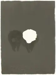 Painting Version 35 by Joseph Beuys, 1976, Öl und Butter auf Bütten, gerissenes Loch, sold May 2019