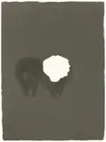 Joseph Beuys, Painting Version 35, 1976, Öl und Butter auf Bütten, gerissenes Loch