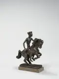 Junger Reiter II by Renée Sintenis, 1935, Bronze mit dunkelbrauner Patina, auf Steinsockel montiert, sold Dec 2017