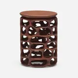 Mario Dal Fabbro, Occasional table, 1979, carved wenge, mahogany
