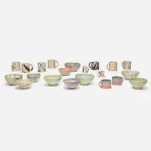 Peter Shire, Collection of twenty-one table articles, 1981-84, glazed stoneware