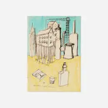 Aldo Rossi, Architettura e oggetti, 1975, ink and graphite on paper