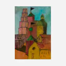 Aldo Rossi, Untitled, 1980, oil and crayon on paper