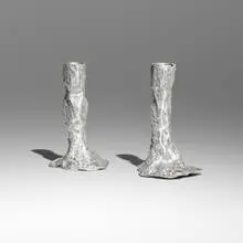 Project Room, AL candlesticks, pair, 2024, cast aluminum
